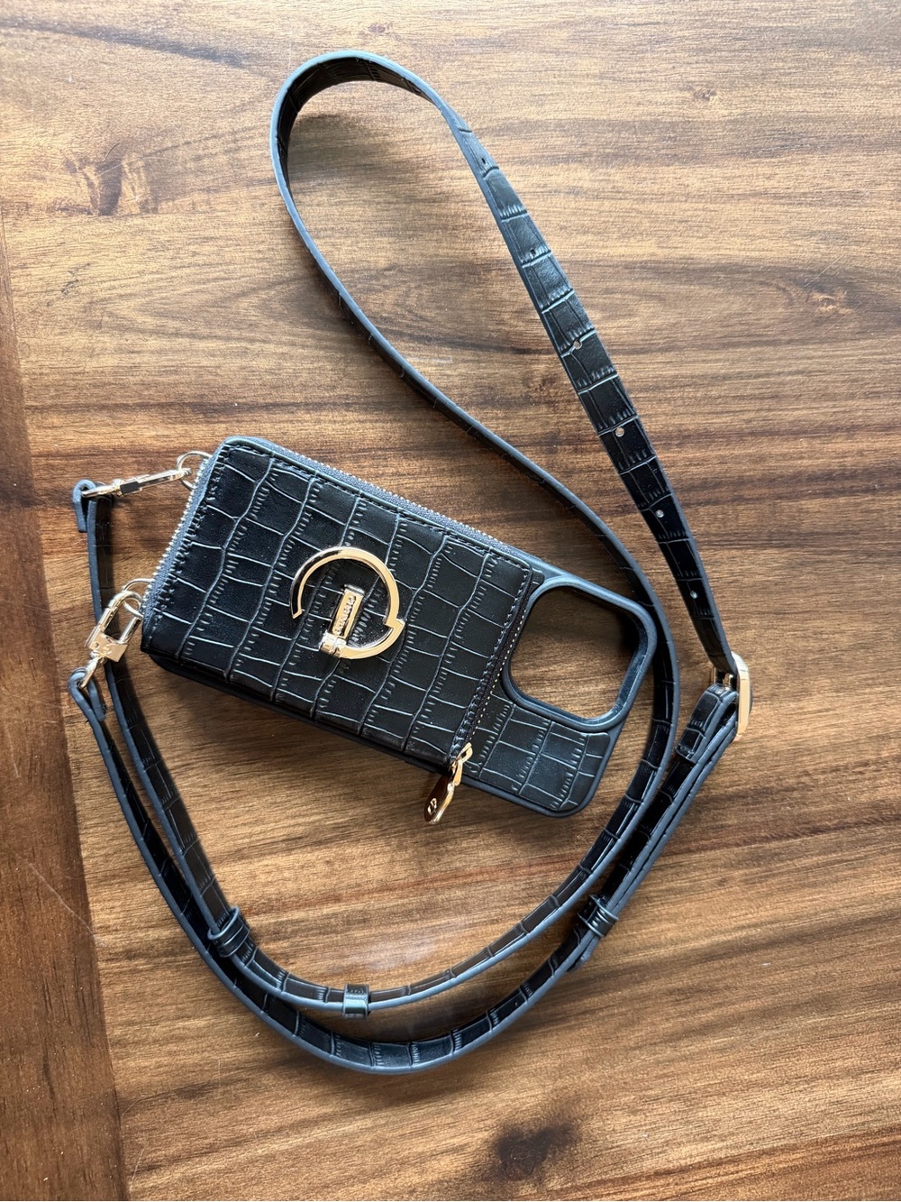 CUSTYPE for iPhone 14 Pro Max Phone Case Wallet Crossbody Purse black/gold